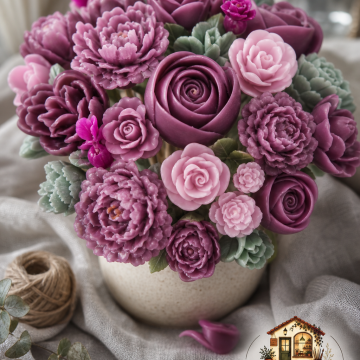 Bouquet mauve — tons prune & lilas